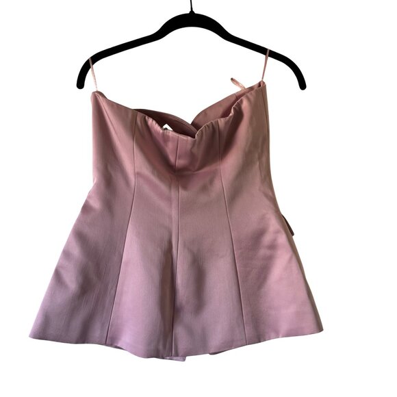 NWT ZARA PINK SATIN BUSTIER VEST & PANTS SET BLOGGER FAVE SIZE XS - Picture 6 of 13